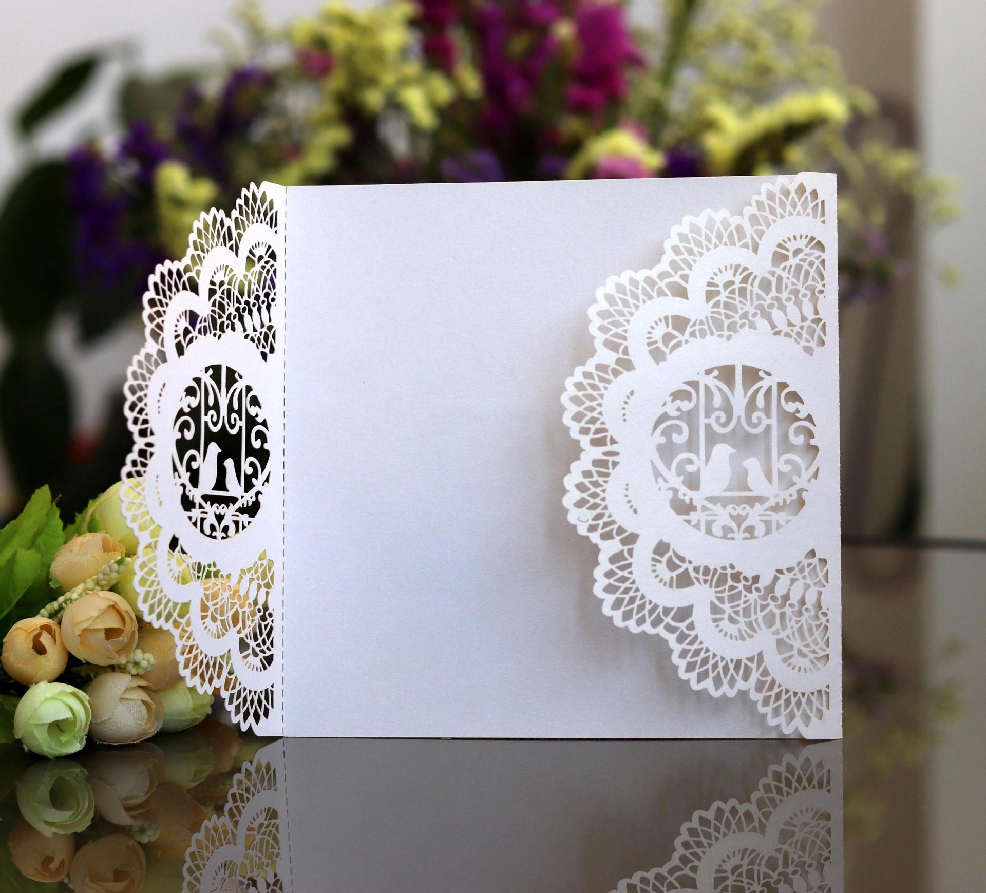 Wholesale Lace Paper Cards | Bulk Laser Cut White Corporate