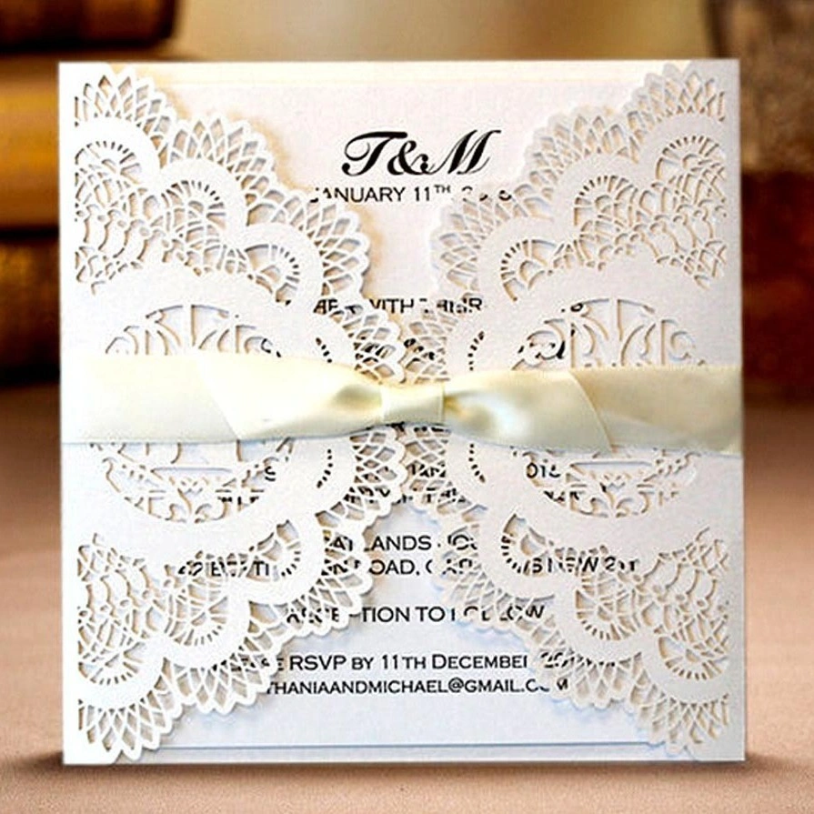 Wholesale Lace Paper Cards | Bulk Laser Cut White Corporate