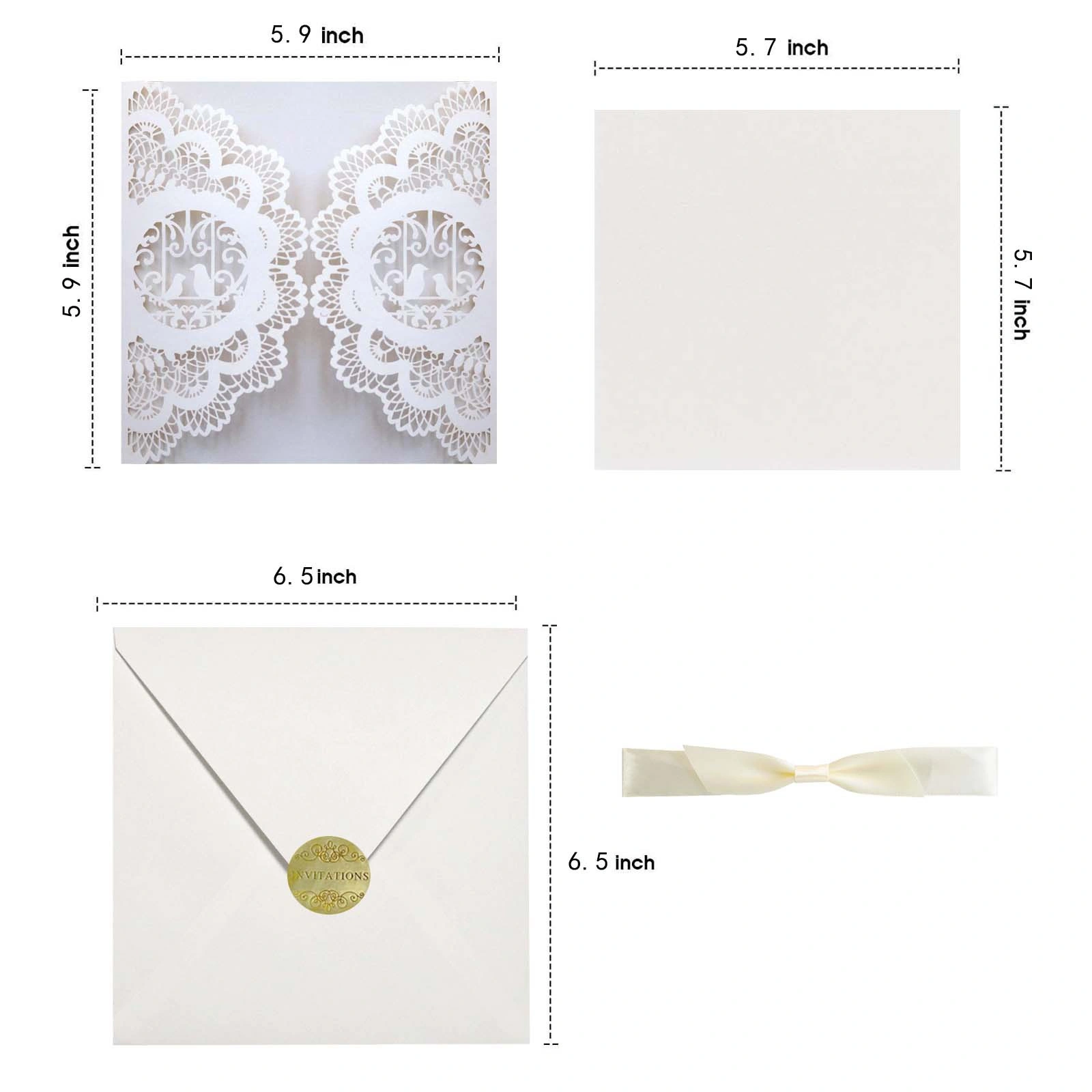 Wholesale Lace Paper Cards | Bulk Laser Cut White Corporate