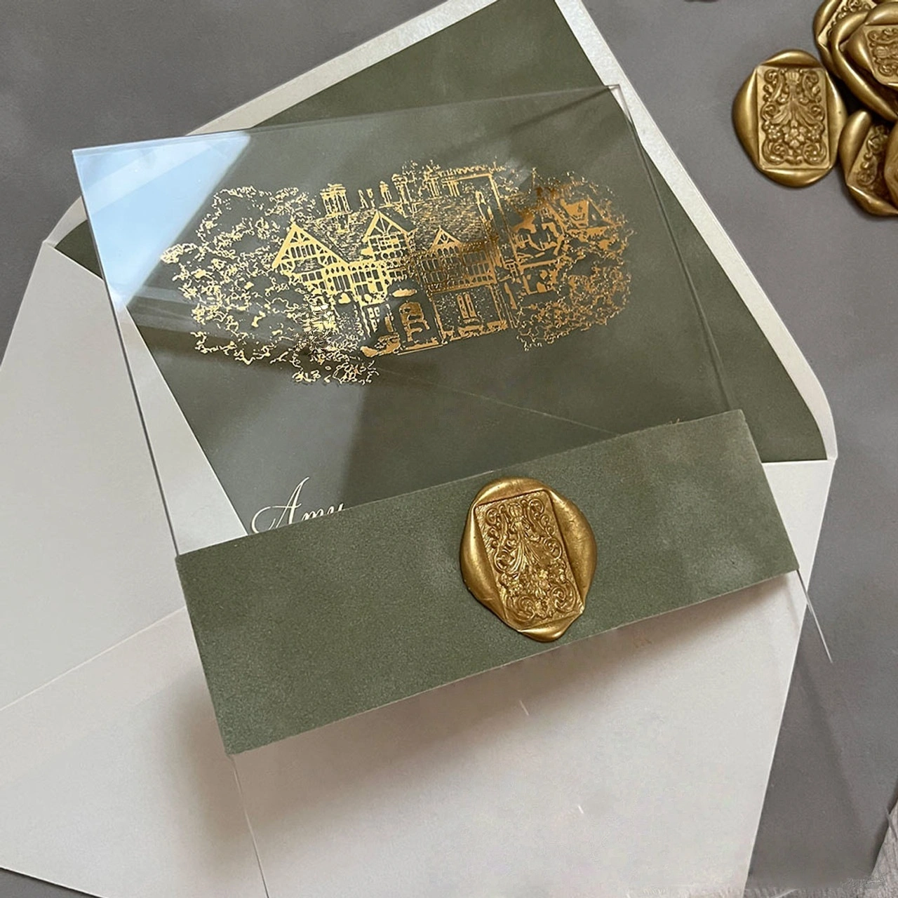 luxury wax seal wedding invitations | wholesale bulk